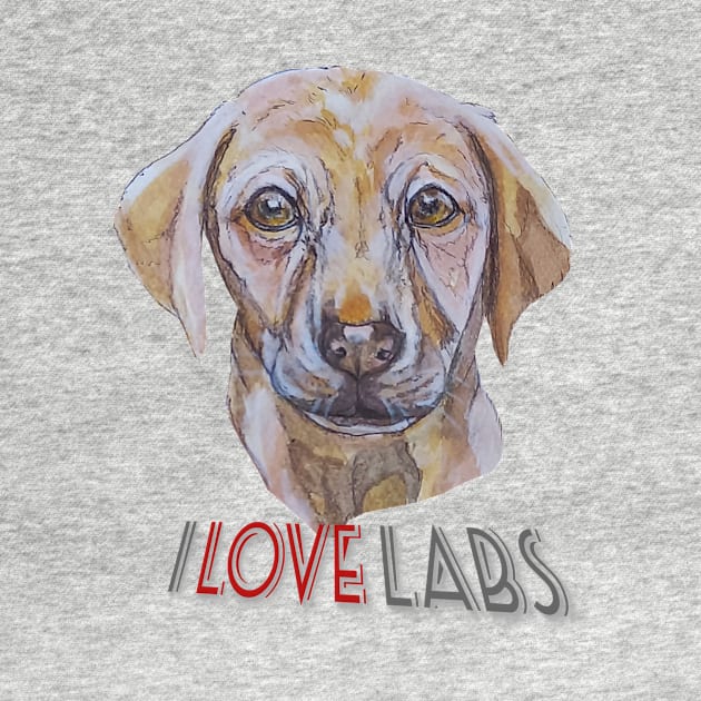 I Love Labradors by candimoonart